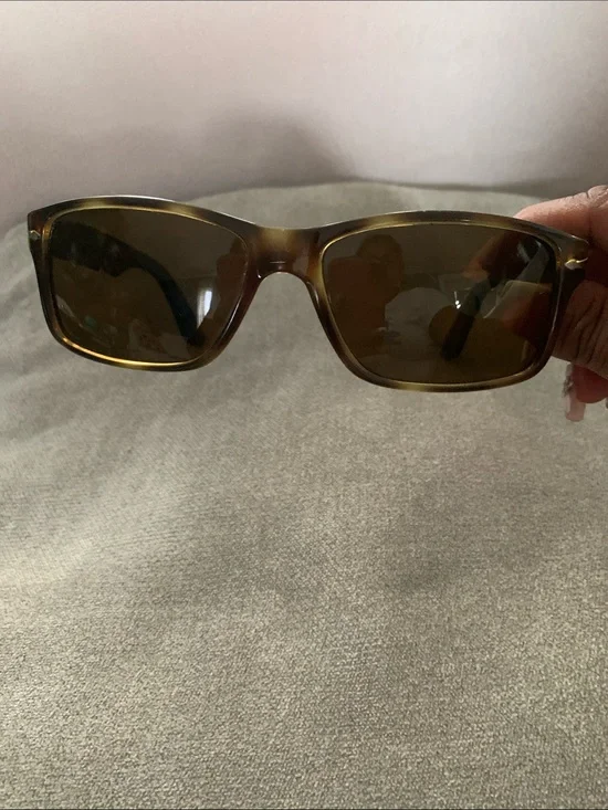 Persol Tortoiseshell Brown Rectangular Sunglasses
