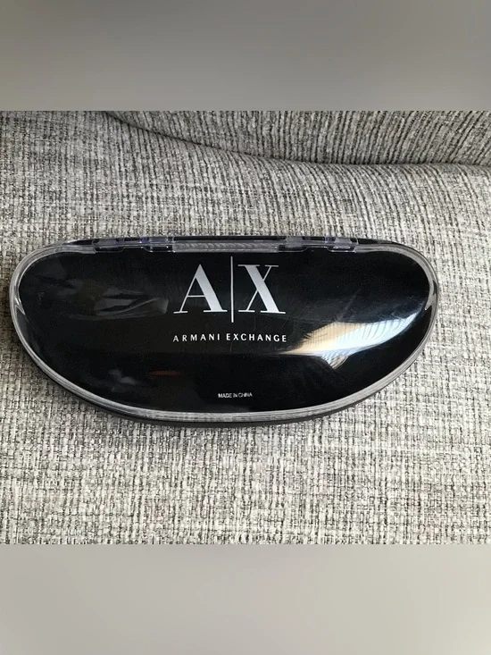 Armani Exchange Black Hard-Shell A|X Accessory Case
