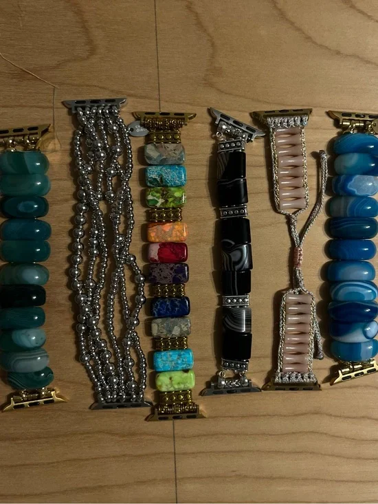 Bundle of 6 Boho Stone Apple Watch Bands - Includes 3 Cape Diablo