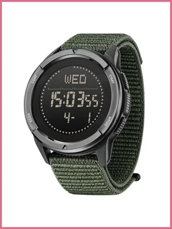 CakCity Digital Watch Military Tactical Carbon Fiber Nylon Strap