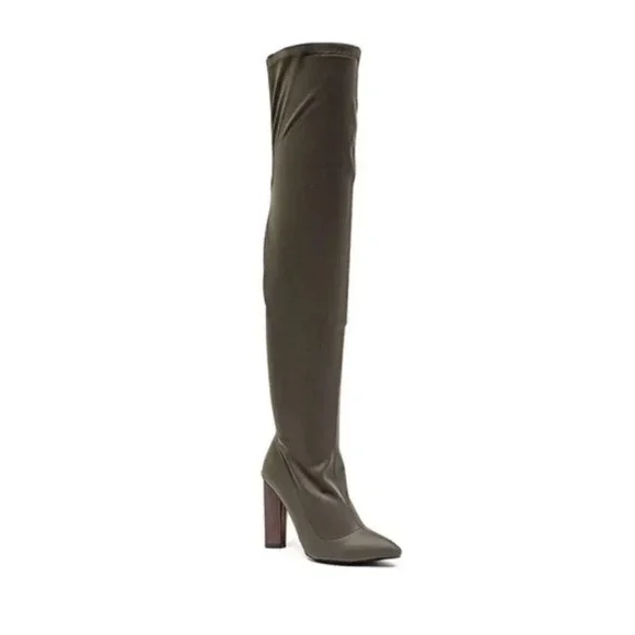 French blu Stella Over The Knee Block Heel Boots