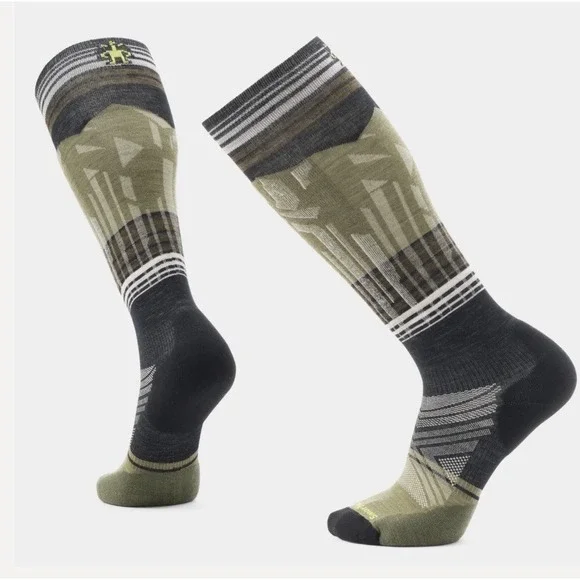 2 Pc‎ Lot Smartwool Ski Targeted Cushion Summit Shot Over the Calf Ski Socks L