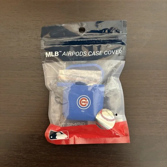 Chicago Cubs MLB AirPods Case Cover Blue Baseball (1st & 2nd Gen)