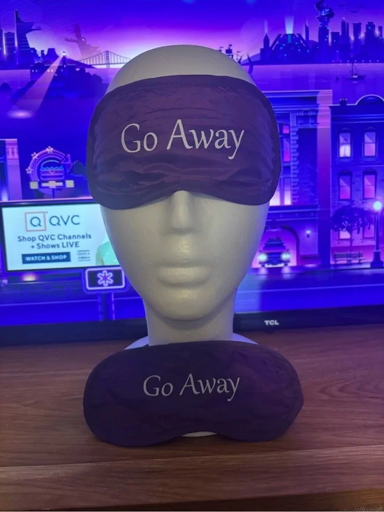 Go Away Purple Sleep Mask & Eye Cover - Light Blocking Travel Mask