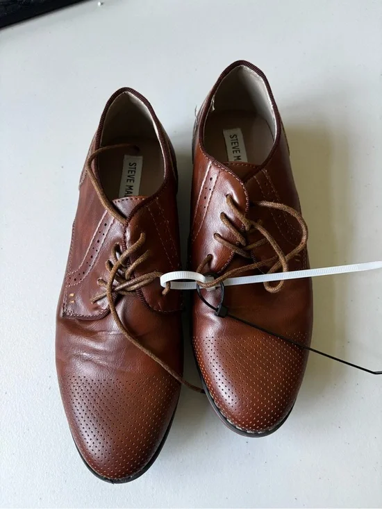 Steve Madden boys Brown Leather Oxford Shoes