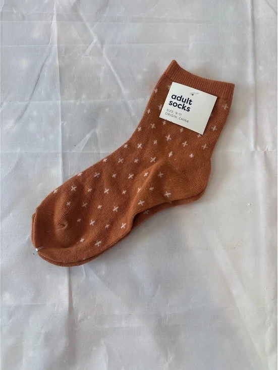 Brown Polka Dot Socks