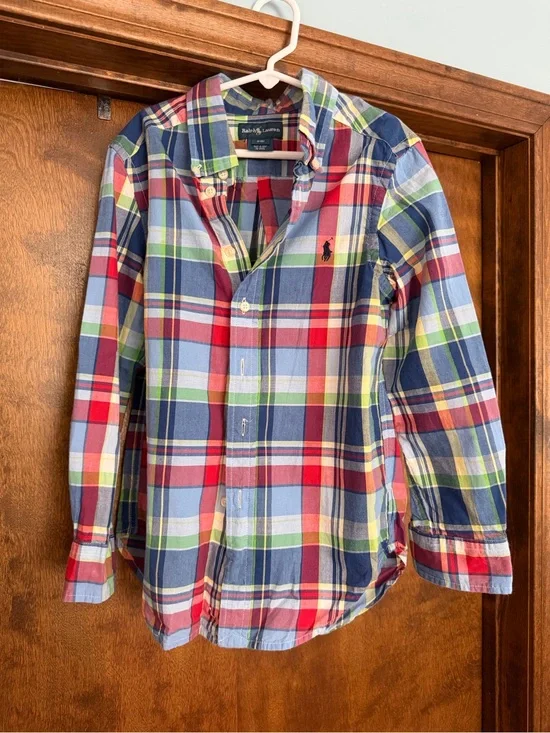 Polo by Ralph Lauren Multicolor Plaid Button-Down Shirt - Red/Blue/Green