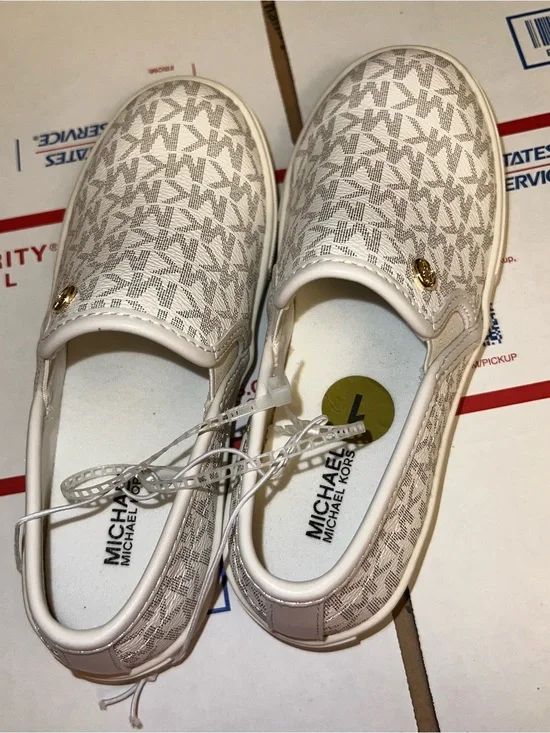 Michael Kors Kids' Danyon White Slip-On Sneakers