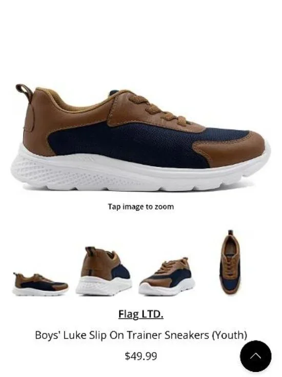 Flag LTD. Boys' Luke Slip on Trainer Sneakers (Youth) SIZE 3