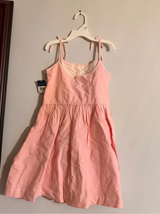 Ralph Lauren Light Pink Tie-Shoulder Sundress