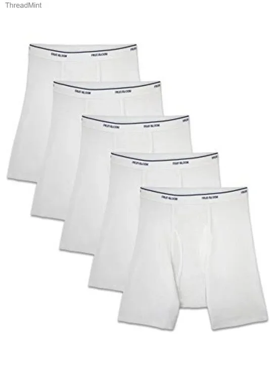 Men's No Ride Up Boxer Briefs Cotton Moisture Wicking Underwear