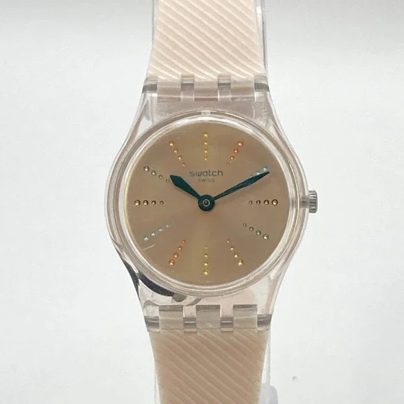 Swatch Quadretten Women's Watch 25mm Pastel Pink LK372 Swiss WR New Battery 8