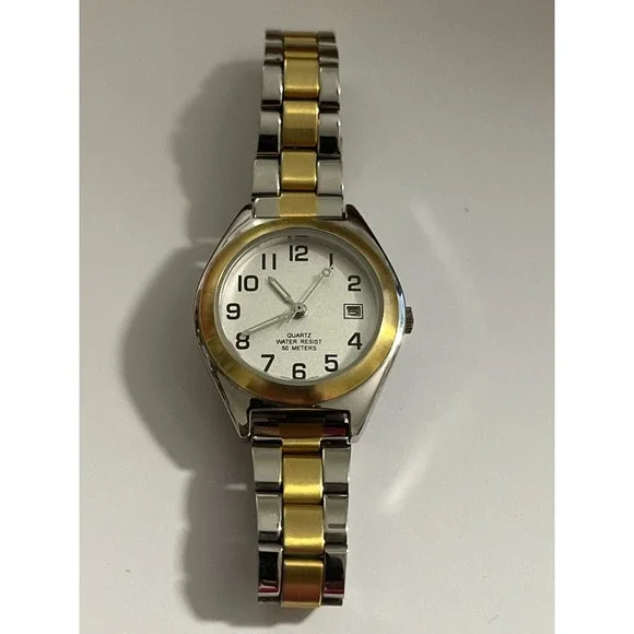 Embassy by Gruen GEM3310 Gold‎ and Silver Tone Women's watch Untested rare