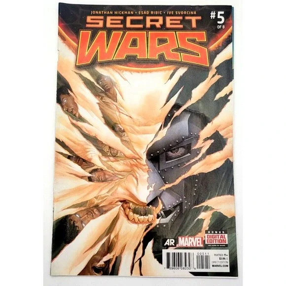SECRET WARS #5 (2015) /VG+/‎ ALEX ROSS COVER 1ST APP NIGHT MACHINE