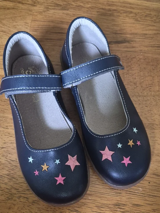 New • See Kai Run Ginny Leather Navy Star Mary Jane Shoes