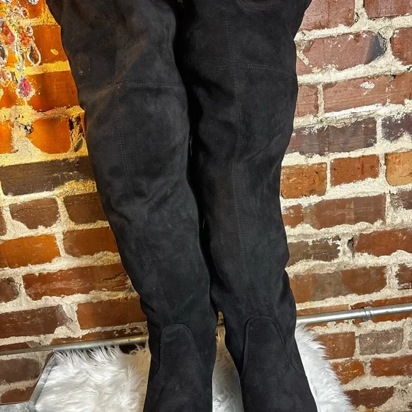 torrid Black Suede Over-the-Knee Boots