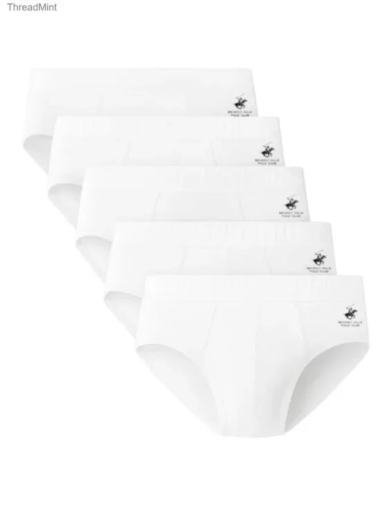 5 Pack Men's Low Rise Briefs Soft Breathable Cotton Underwear Everyday