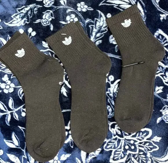 NEW! Adidas Unisex Originals Trefoil 2.0 3 Pack Quarter Socks Size 8-12