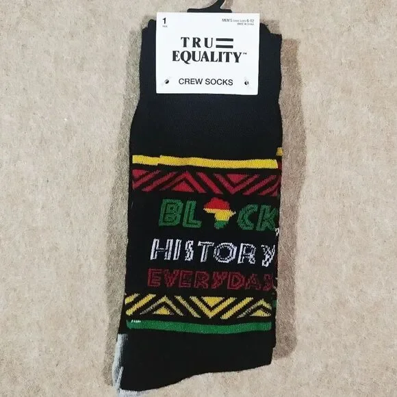 Tru Equality Black History Crew Socks -J