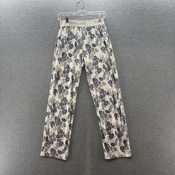 Tommy John Pants Mens Small Blue Floral Second Skin Lounge Lightweight Pull On