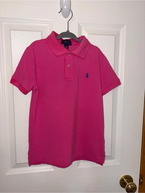 Ralph Lauren Hot Pink Polo with Blue Pony