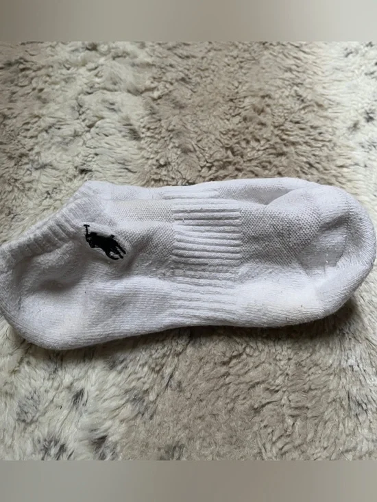 Polo by Ralph Lauren White Low-Cut No-Show Sock with Black Pony