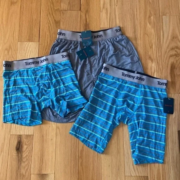 NWT Tommy John Second Skin sleep shorts and boxers, 3 pair, all size small