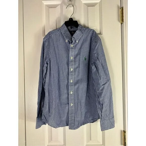 Ralph Lauren Boys Button Up Shirt M 10/12