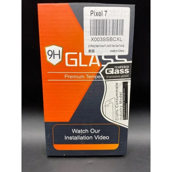 Google Pixel 7 Tempered Glass Screen Protector 4+3 Pack 9H Hardness HD Clear