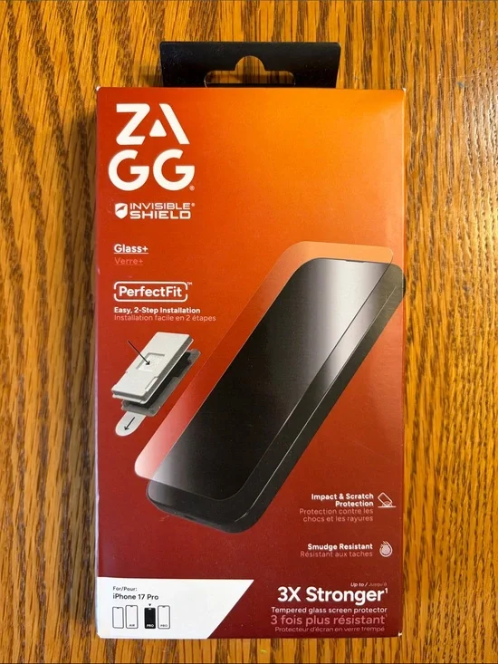 ZAGG InvisibleShield Glass+ Screen Protector for iPhone 17 Pro