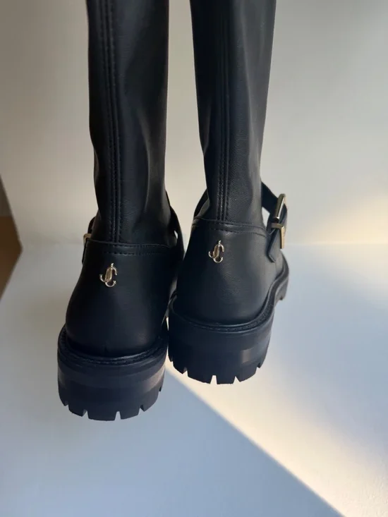 JIMMY CHOO Biker Over The Knee Boots