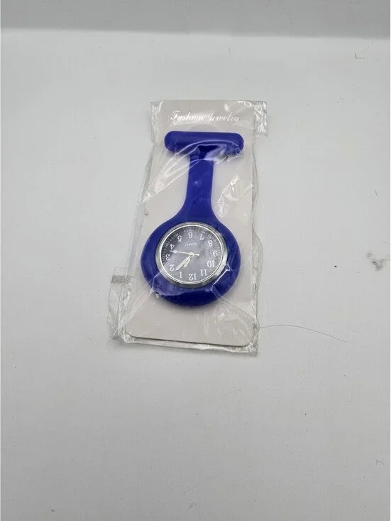 Silicone Nurse Watch Clip On Fob Quartz Medical Nursing Watch Blue New