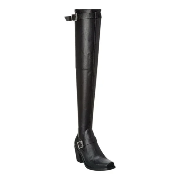 rag & bone Axis Thigh High Black Boots with Block Heel in Womens Size 38 or 7.5