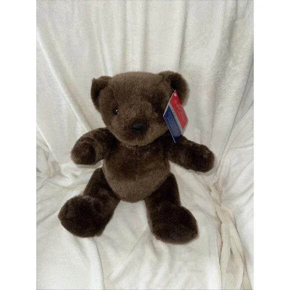 Vintage Ralph Lauren Polo Plush Teddy Bear 2000 Jointed Legs Dark Brown 11”