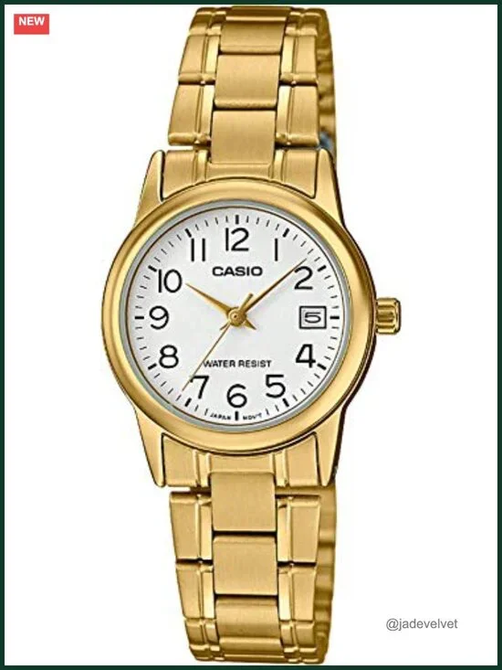 Casio Women's Analog Watch Stainless Steel Bracelet Date Easy Reader