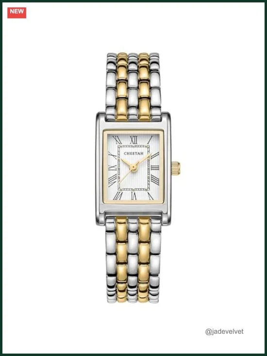Women's Vintage Rectangular Watch Stainless Steel Roman Dial Water Resistant