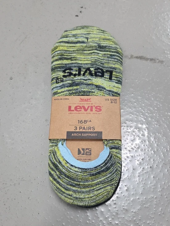Levi's Men's No-Show Socks - Lime Green Heather (3 Pack)
