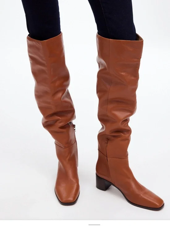 The Adaline Over-the-Knee Boot — Hazelnut Brown
