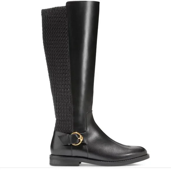 Cole Haan Women's Clover Stretch Side-Buckle Riding Boots
