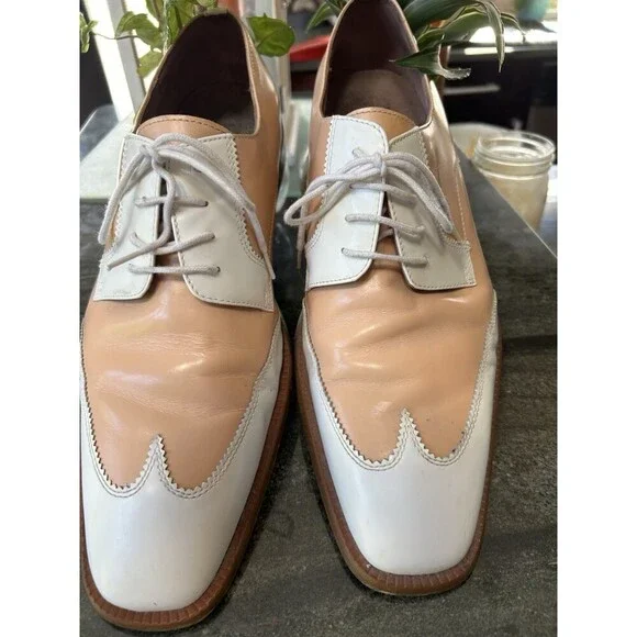 GIORGIO BRUTINI Leather Shoe Sz 12 Vintage, Two Tone
