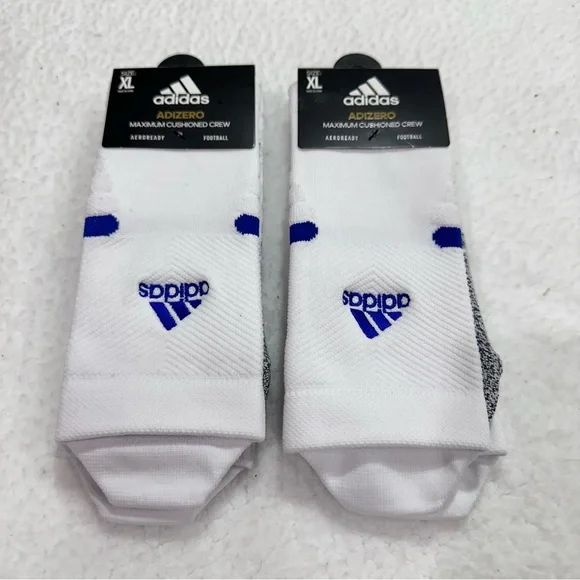 White Adidas Adizero Socks XL