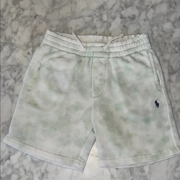 Polo Ralph Lauren Kids' White & Green Tie Dye Shorts 4T