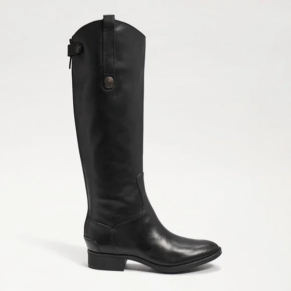 Classic Tall Black Leather Riding Boot - Women