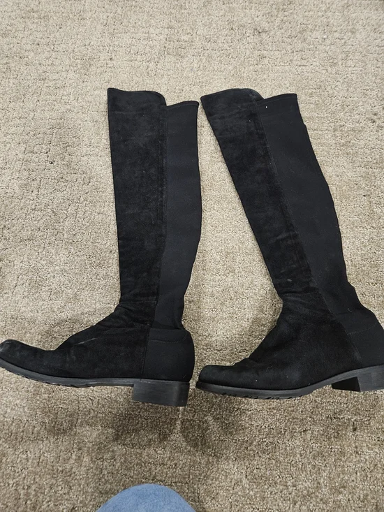 Black Over-the-Knee Women’s Suede Stretch Boots