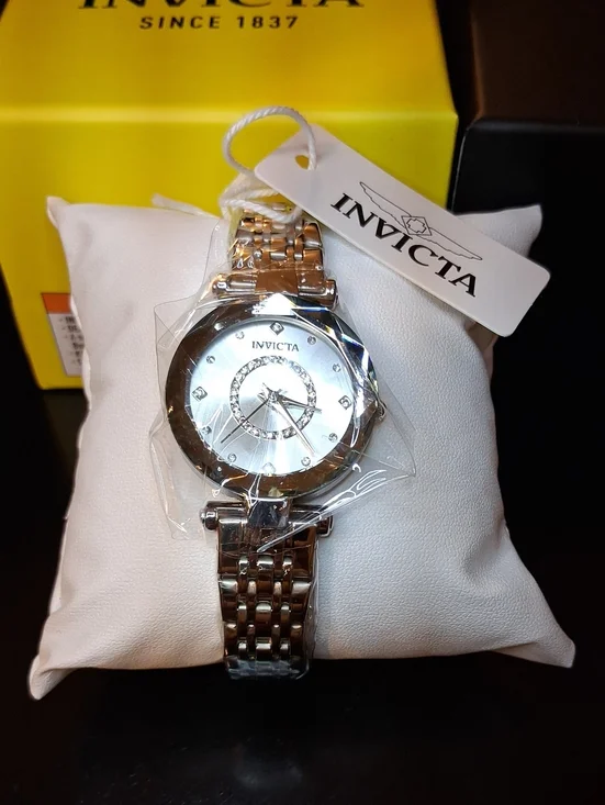 Invicta Celestial 70406 Womens Silver Crystal Dial Watch New