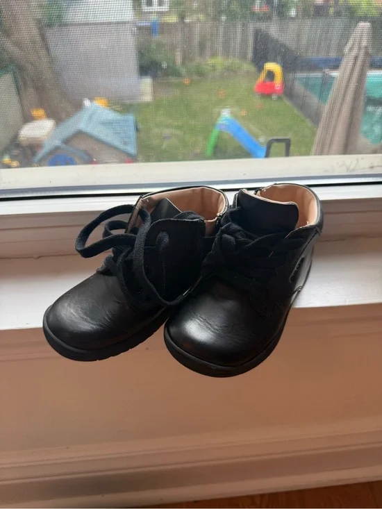 Geox Black Kids Lace-Up Ankle Boots