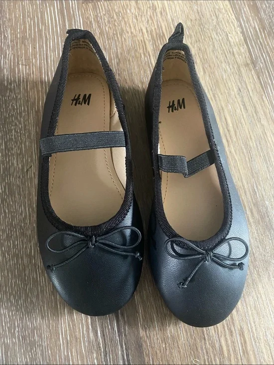 H&M Black Toddler Girls' Mary Jane Ballet Flats with Bow - Size 10