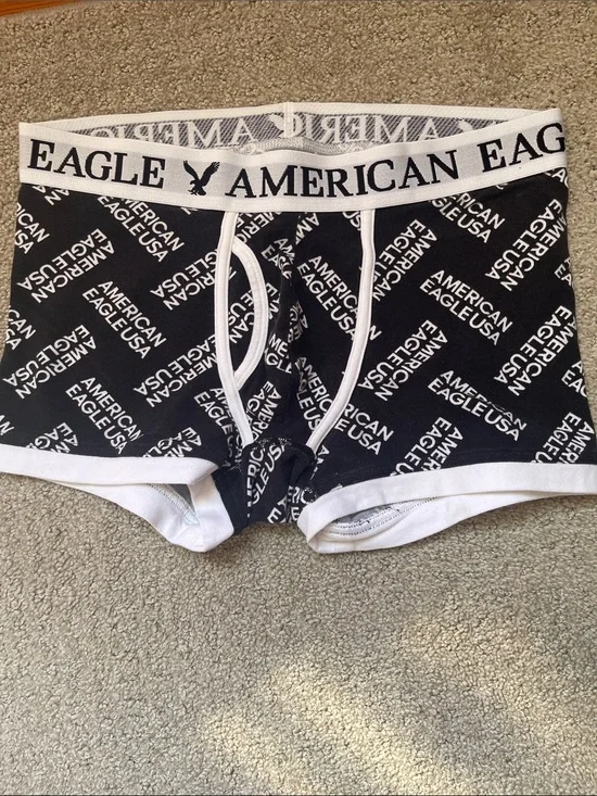 American Eagle Outfitters Black & White Logo Bike Shorts