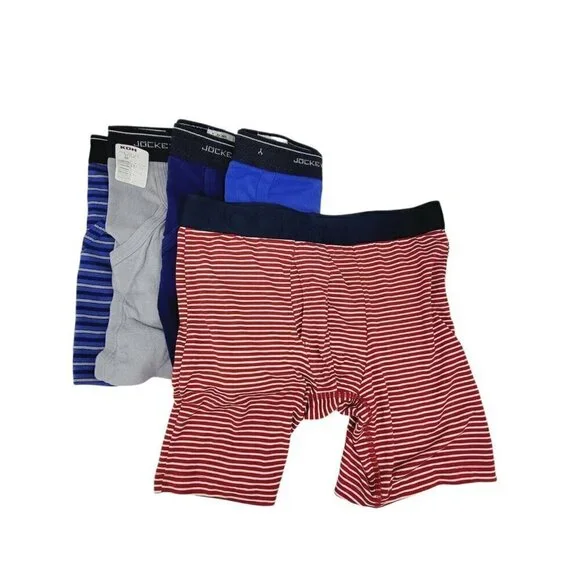 Mens Jockey Sm Underwear 4 Low Rise Briefs 1 Bonus Boxer Brief New W/O Package