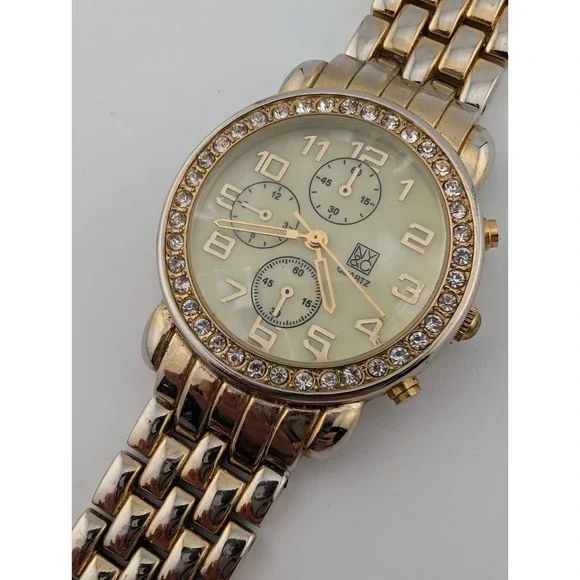 NY&C Watch Women 35mm‎ Case Pearl Dial Gold 6.75